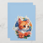 Invitation chat mignon (Devant / Derrière)