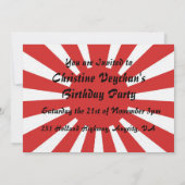 Invitation Chat mignon chanceux de neko sur le Soleil Levant (Dos)