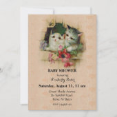 Invitation Chat mignon vintage (Devant)