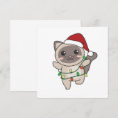 Invitation Chat Noël Hiver Animaux Chats (Devant / Derrière)