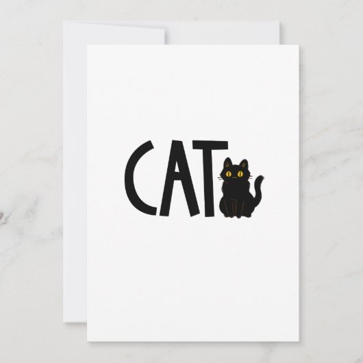 Invitation Chat noir (Devant)