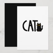 Invitation Chat noir (Devant / Derrière)