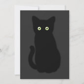 Invitation Chat noir, chaton mignon, plaisir spottaculaire (Devant)