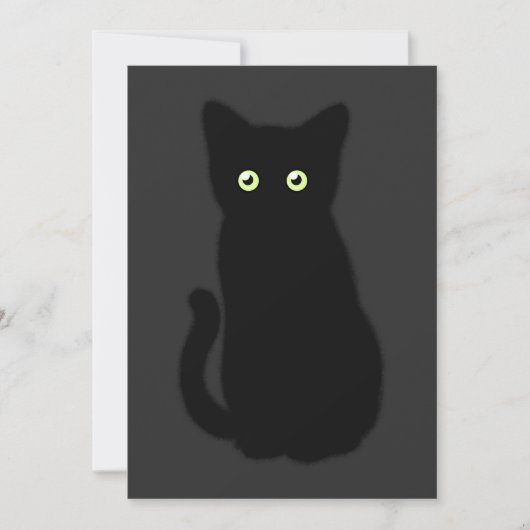 Invitation Chat noir, chaton mignon, plaisir spottaculaire (Devant)
