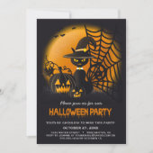 Invitation Chat noir dans les Citrouilles web Casquette de Wi (Devant)