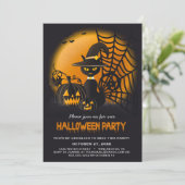 Invitation Chat noir dans les Citrouilles web Casquette de Wi (Debout devant)