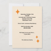 Invitation Chat noir du milieu du siècle d'Halloween (Dos)