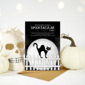 Invitation Chat noir Éffrayant Halloween Spooktacular
