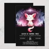 Invitation Chat numérique magique Anniversaire (Devant / Derrière)