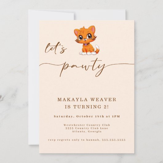 Invitation Chat on pawty Êtes-vous en train de me chatter Ann (Devant)