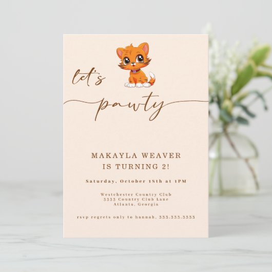 Invitation Chat on pawty Êtes-vous en train de me chatter Ann (Debout devant)