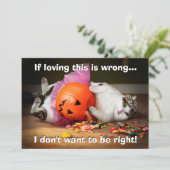 Invitation Chat Princess avec seau de bonbons (Debout devant)