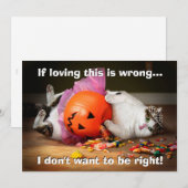 Invitation Chat Princess avec seau de bonbons (Devant / Derrière)