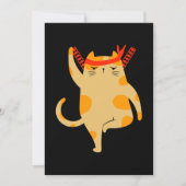 Invitation Chat Samurai Ninja Shinobi Kitten Kitty Animal cad (Devant)