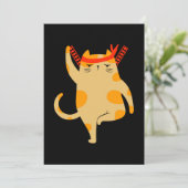 Invitation Chat Samurai Ninja Shinobi Kitten Kitty Animal cad (Debout devant)