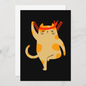 Invitation Chat Samurai Ninja Shinobi Kitten Kitty Animal cad (Devant / Derrière)