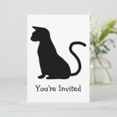 Invitation Chat Silhouette Personnalisé (Debout devant)