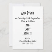 Invitation Chat Silhouette Personnalisé (Dos)