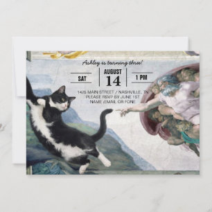 Invitation Chat smoking touchant la patte divine