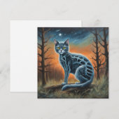 Invitation Chat squelette (Devant / Derrière)