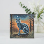 Invitation Chat squelette (Debout devant)