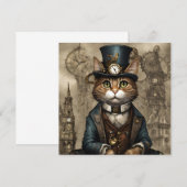 Invitation Chat Steampunk (Devant / Derrière)