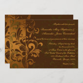 Invitation Châtaignier Brown/Or/Faire-part de mariage à spira (Devant / Derrière)