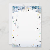 Invitation Château Chic Fleurs Bleues Princesse Conte de Fées (Dos)