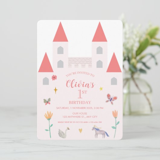 Invitation Château Conte de Fée (Debout devant)