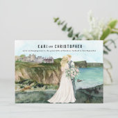 Invitation Château Côtier Balnéaire | Réception de mariage (Debout devant)