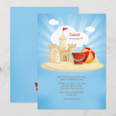 Invitation Château dans le Sable (Devant / Derrière)