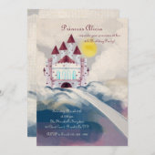 Invitation Château dans l'invitation des nuages (Devant / Derrière)