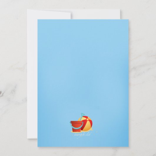 Invitation Château dans l'invitation du sable (Dos)