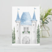 Invitation Château d'aquarelle romantique Arrière - plan Mari (Debout devant)