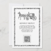 Invitation Château de conte de fées argenté Carrosse Code QR (Dos)