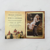 Invitation Château de Conte de Fées Code QR Mariage (Intérieur)