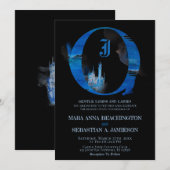 Invitation *~* Château de conte de fées fantastique pour mari (Devant / Derrière)