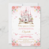 Invitation Château de Conte de Fées Il était une Fois Anniver (Devant)