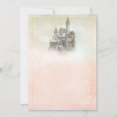 Invitation Château de conte de fées rose pour la fête de mari (Dos)