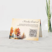 Invitation Château de Conte de Fées Rustique Code QR Livre de (Dos)