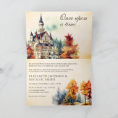 Invitation Château de Conte de Fées Rustique Code QR Livre de (Intérieur)