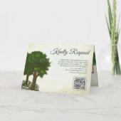 Invitation Château de Conte de Fées Rustique Code QR Mariage (Dos)