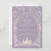 Invitation Château de conte de féesInvitation Lavande (Dos)