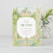 Invitation Château de jardin esthétique (Debout devant)