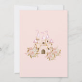 Invitation Château de la Couronne rose Princesse 1er annivers (Dos)