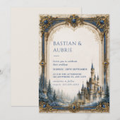 Invitation Château de la flèche de saphir Mariage (Devant / Derrière)