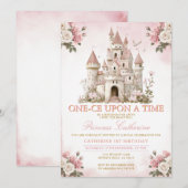 Invitation Château de la Princesse ONE-CE il était une fois 1 (Devant / Derrière)