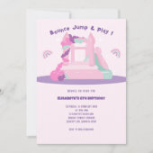 Invitation Château de Maison de Bounce Rose Anniversaire (Devant)