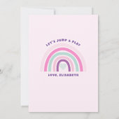 Invitation Château de Maison de Bounce Rose Anniversaire (Dos)