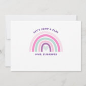 Invitation Château de Maison de Bounce Rose Anniversaire Phot (Dos)